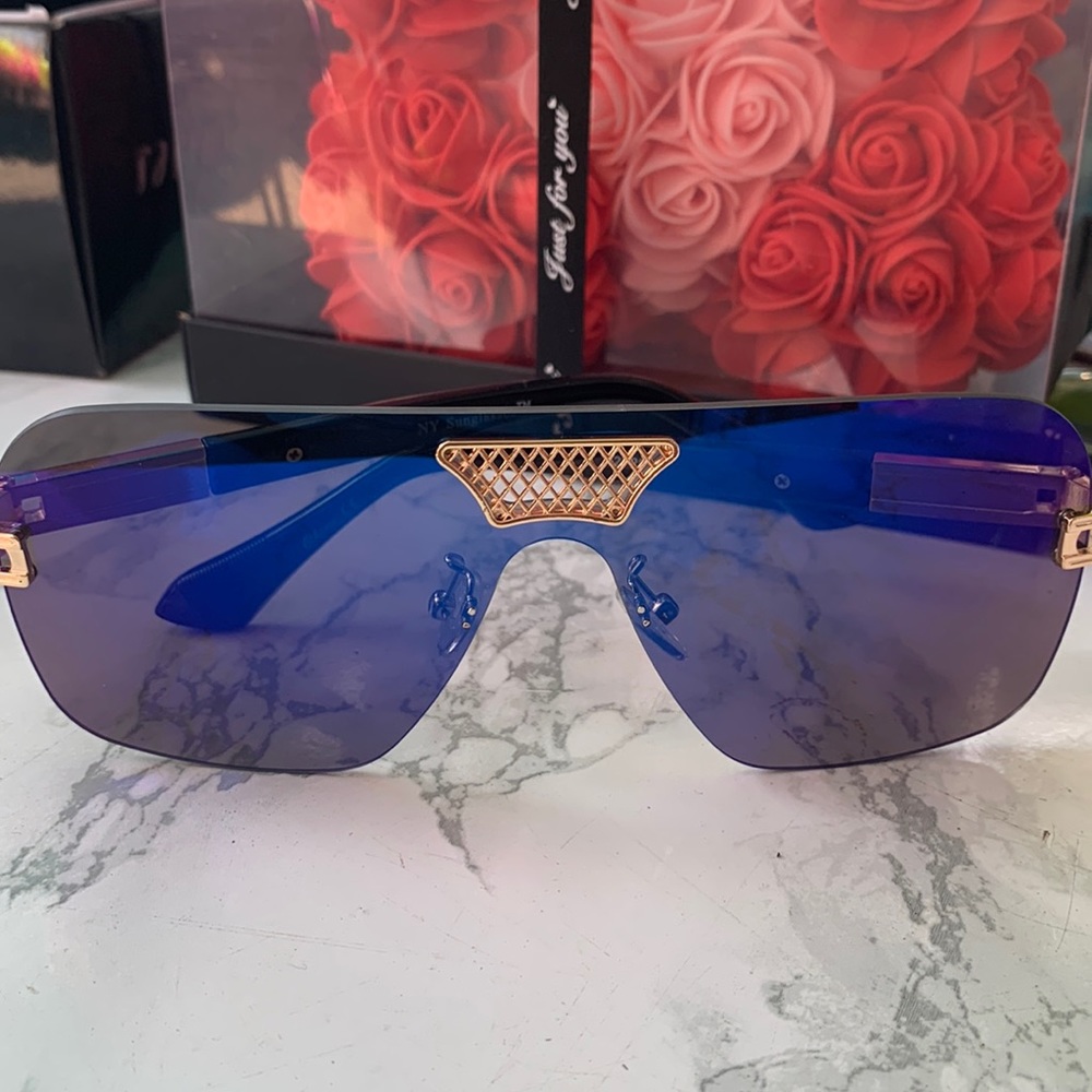 Black and Blue Sunglasses